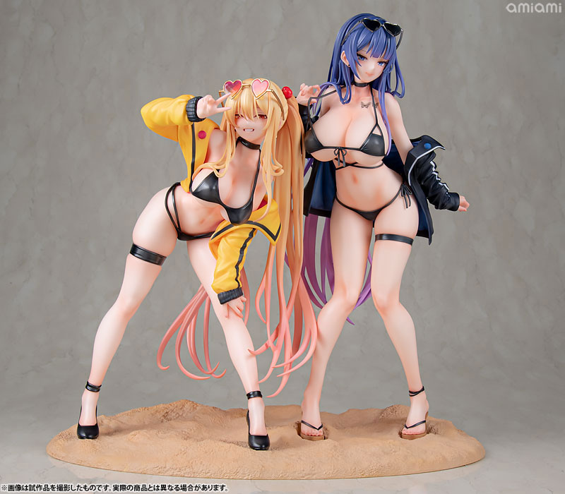 ユナ＆サユリ 専用台座付き2体セット Illustration by Biya ＆ K Pring 1/6 完成品フィギュア