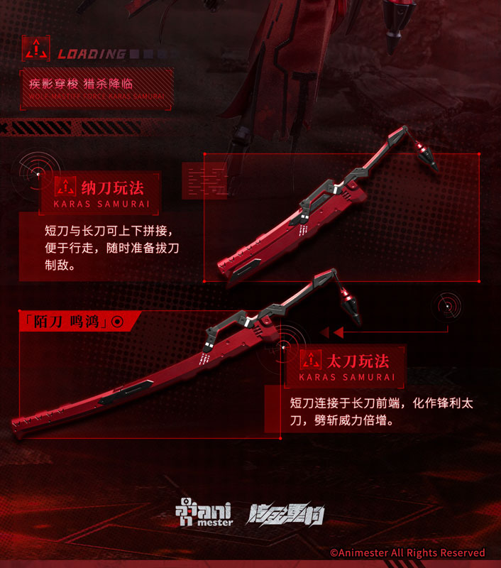 「WOLF-MASTIFF FORCE 鴉侍」 1/9 シームレスアクションフィギュア